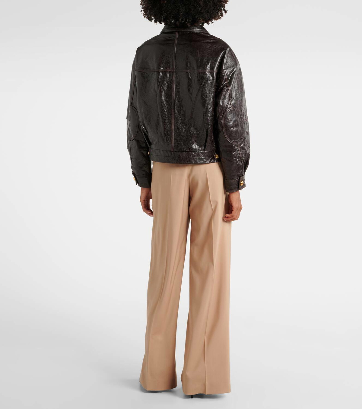 Jacques Wei Leather bomber jacket