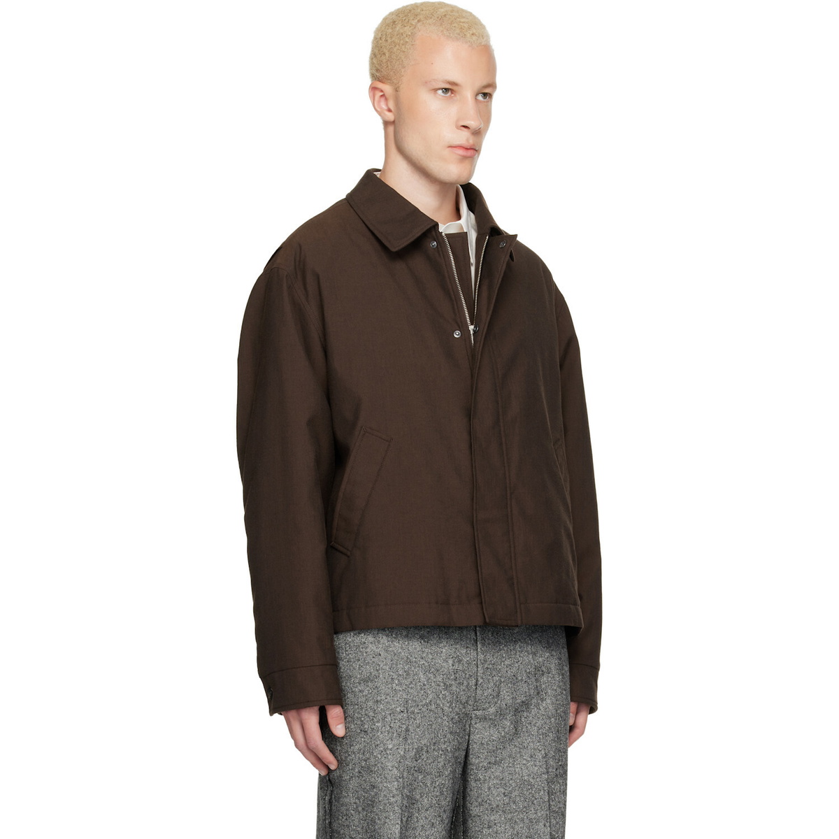 MM6 Maison Margiela Brown Insulated Cotton Wool Jacket