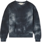 Remi Relief - Oversized Tie-Dyed Fleece-Back Cotton-Blend Jersey Sweatshirt - Black
