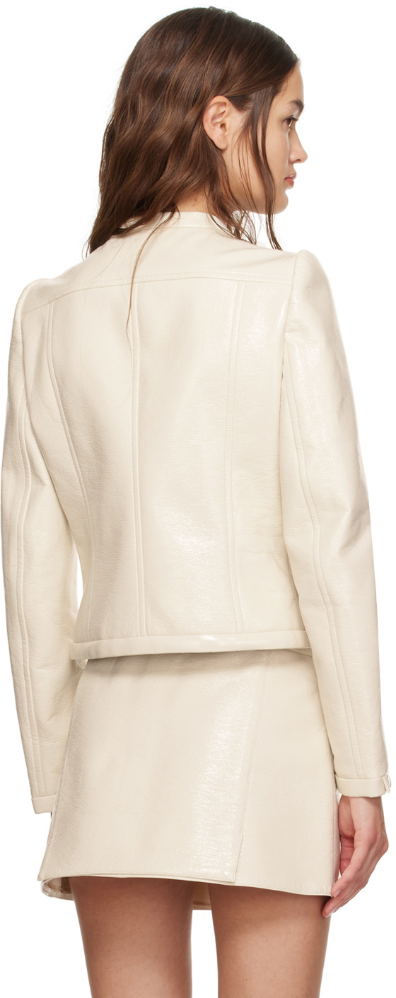Courrèges White Iconic Biker Jacket Courreges