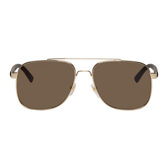 Photo: Gucci Gold and Grey Caravan Sunglasses