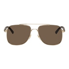 Gucci Gold and Grey Caravan Sunglasses