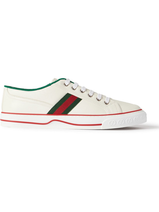 Photo: Gucci - Tennis 1977 Webbing-Trimmed Leather Sneakers - White