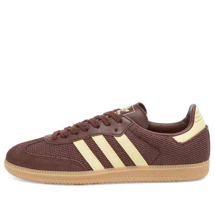 Photo: Adidas Samba OG W in Shadow Brown/Powder Yellow