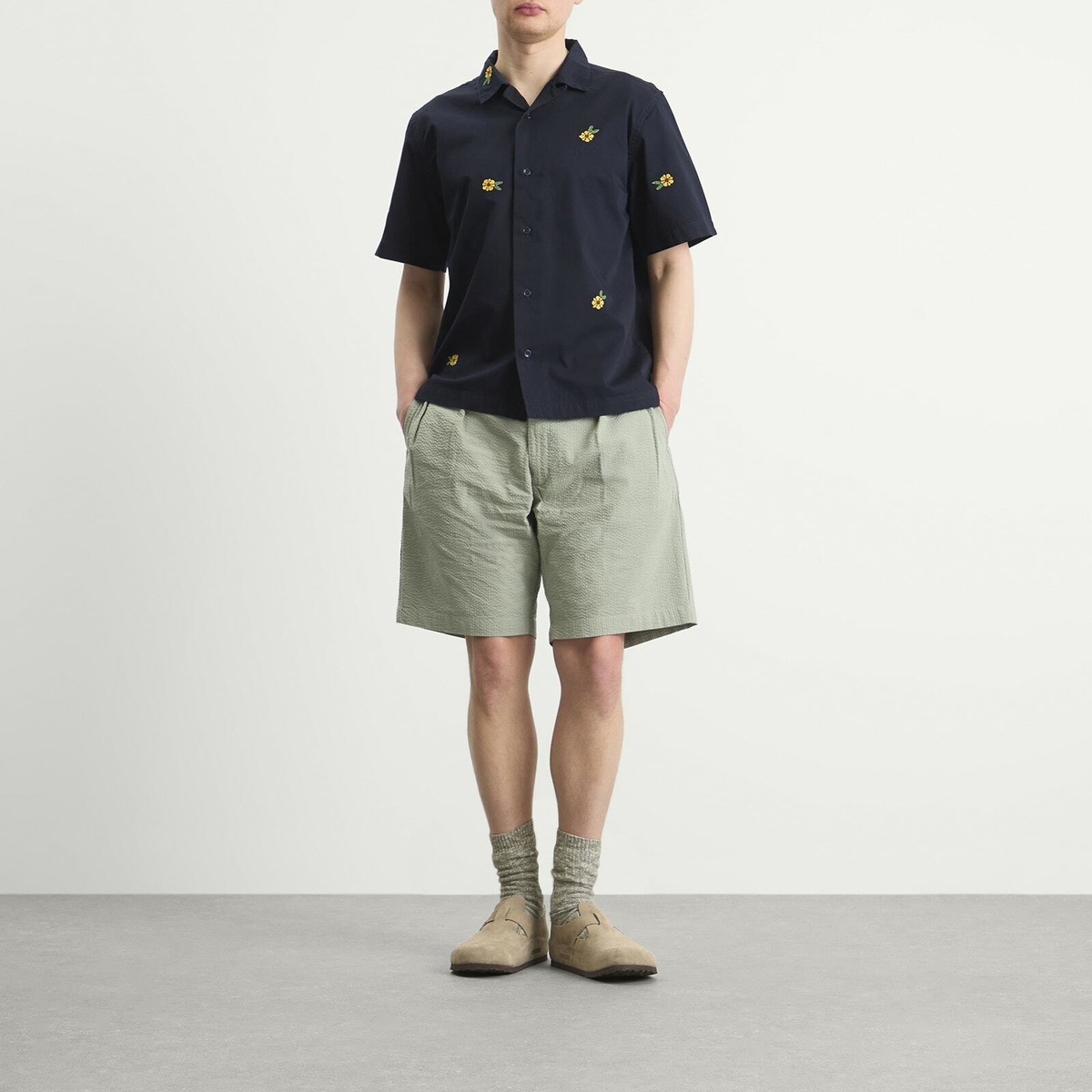 Service Works Men's Cross Stitch Shirt in Dark Navy