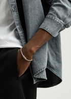Tateossian Rhodium-plated box Chain Bracelet Silver