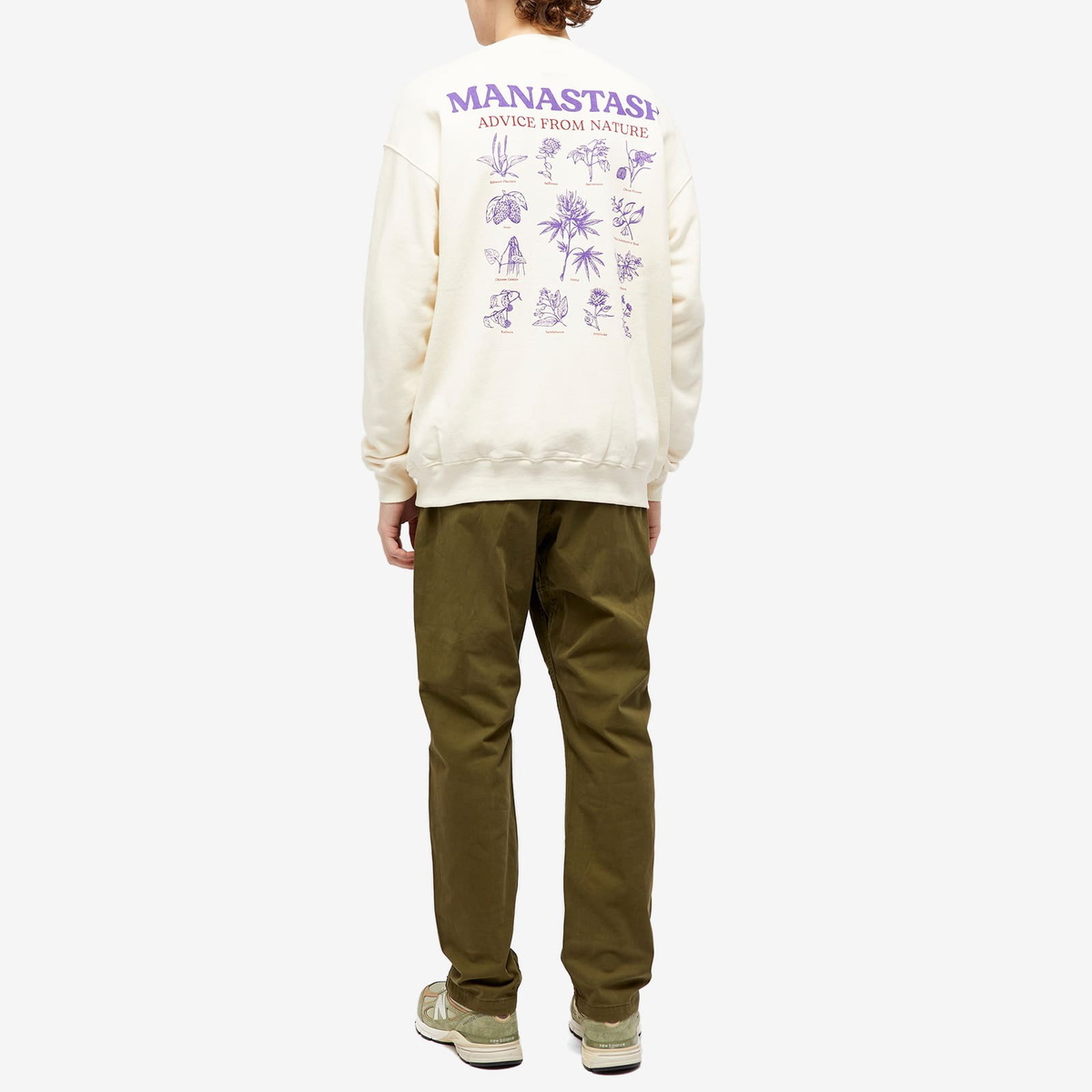 Manastash Men's Advice From Nature Crew Sweat in Natural