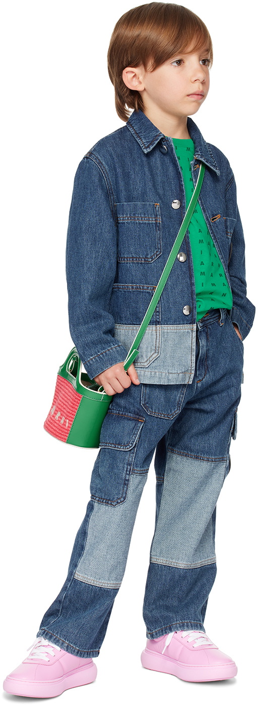 Marni Kids Blue Two-Tone Jeans