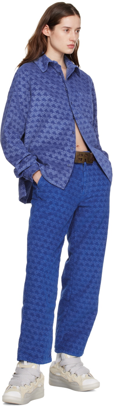 ERL Blue Printed Shirt