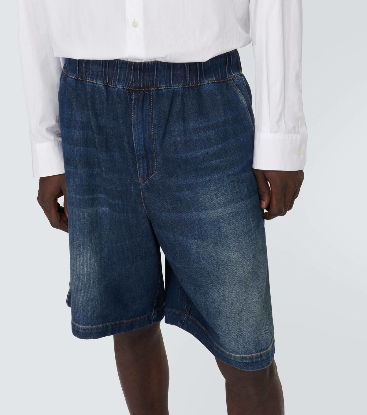 Valentino Denim chambray Bermuda shorts