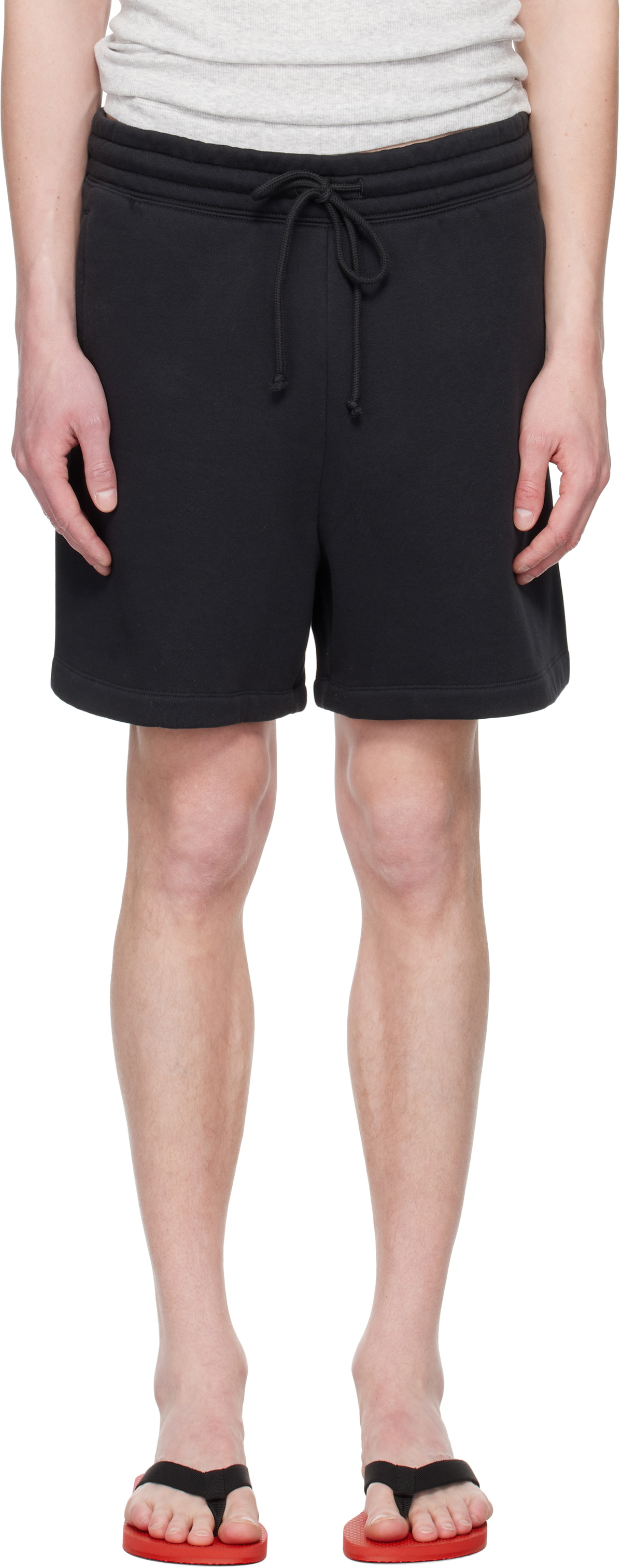 SKIMS Black Fleece Lounge Relaxed Shorts