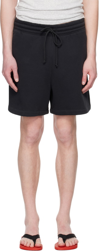 Photo: SKIMS Black Fleece Lounge Relaxed Shorts