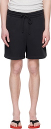 SKIMS Black Fleece Lounge Relaxed Shorts