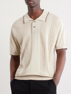 Beams Plus - Jacquard-Knit Polo Shirt - Neutrals