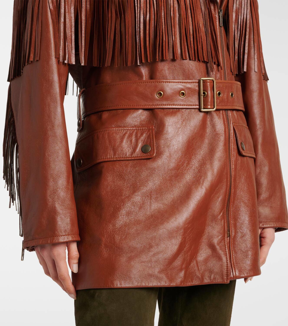 Chloé Fringed leather jacket