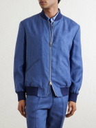 Paul Smith - Linen Bomber Jacket - Blue