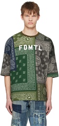 FDMTL Khaki Printed Patchwork T-Shirt
