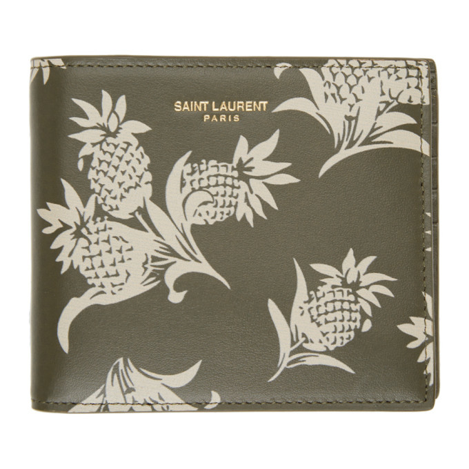 Photo: Saint Laurent Khaki Graphic East/West Wallet