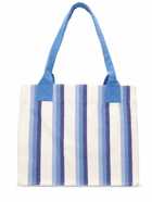 GANNI Large Easy Striped Cotton Tote Bag