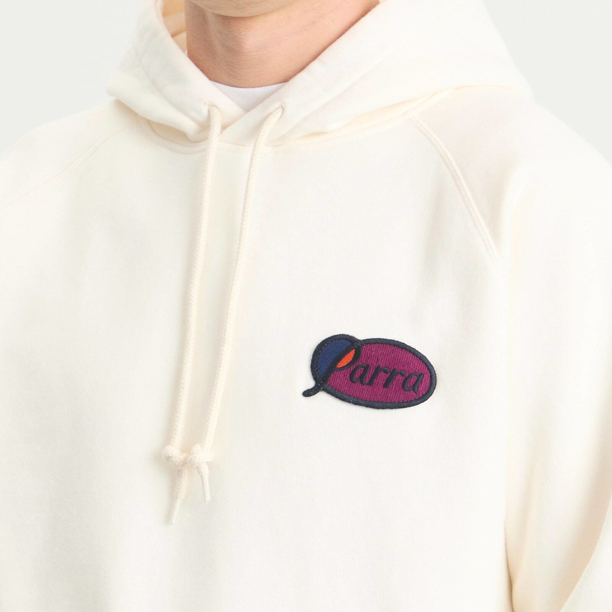 By Parra Men's Circled Script Logo Hoodie in Off White