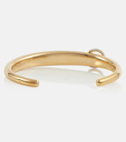 Rainbow K Piercing 14kt gold cuff bracelet with diamonds