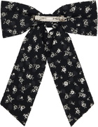 Anna Sui Black Ditsy Dot Chiffon Bow Hair Clip