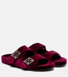 Tory Burch Mellow embellished velvet slides