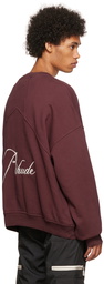 Rhude Burgundy Paneled Sweatshirt