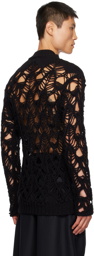 Dries Van Noten Black Round Neck Sweater