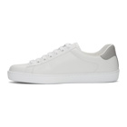 Gucci White and Grey Interlocking G New Ace Sneakers