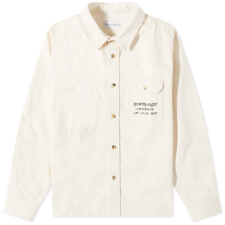 Photo: JW Anderson Men's Rembrandt Print Overshirt in Off White