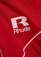 Rhude Pipe-trimmed Mesh Track Jacket Red