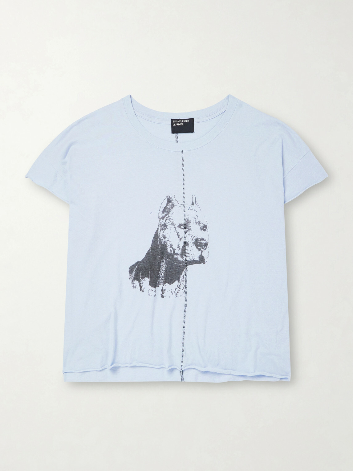 Enfants Riches Déprimés - Na Pitbull Distressed Printed Cotton-Jersey T-Shirt - Blue