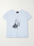 Enfants Riches Déprimés - Na Pitbull Distressed Printed Cotton-Jersey T-Shirt - Blue