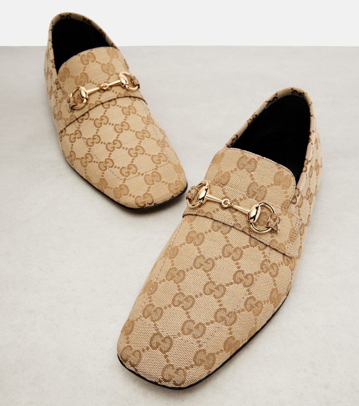 Gucci Horsebit GG Canvas loafers