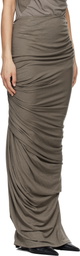 Entire Studios Taupe Dia Maxi Skirt