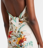 Etro Printed halterneck silk top
