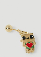 Robot Earring in Gold