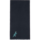 PS by Paul Smith Navy Embroidered Dino Scarf