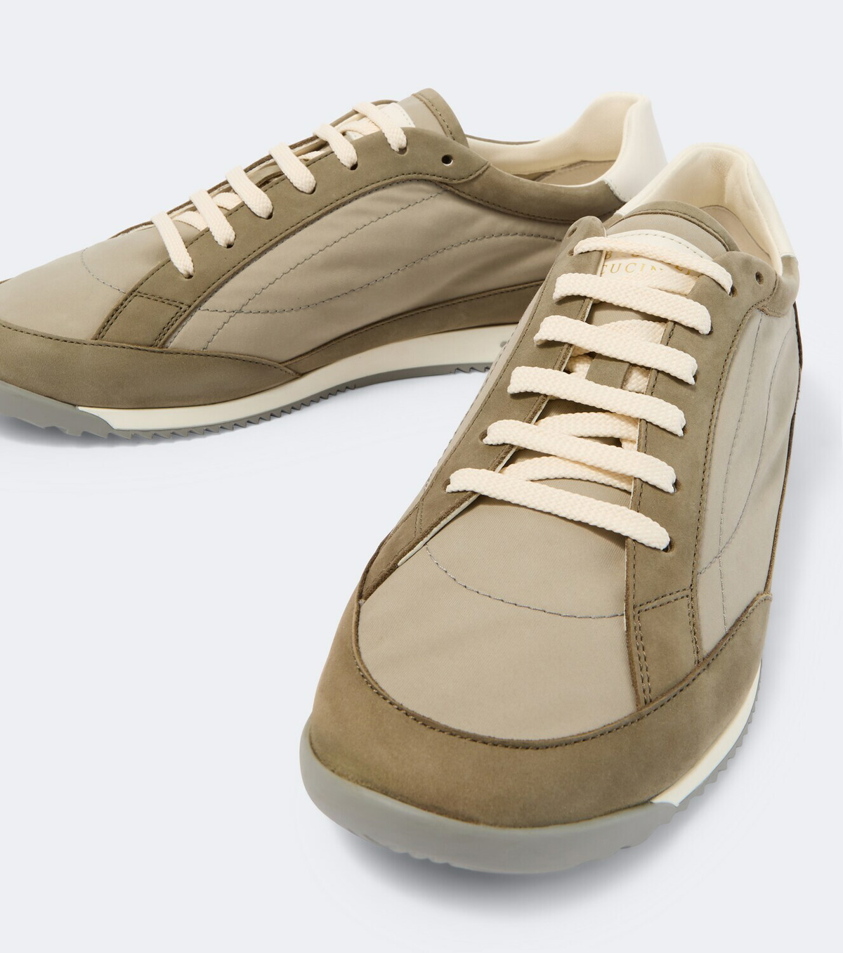 Brunello Cucinelli Leather-trimmed sneakers