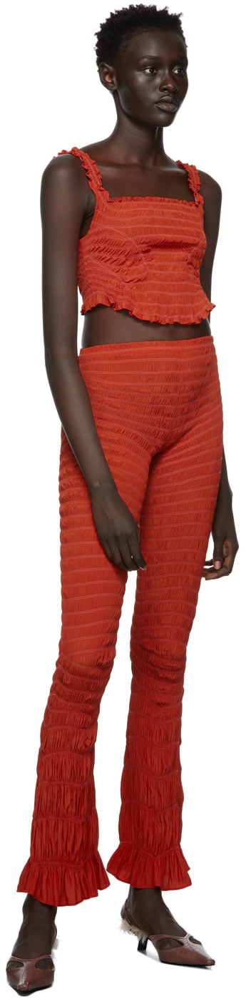 Gauntlett Cheng SSENSE Exclusive Red Linear Elastic Tank Top