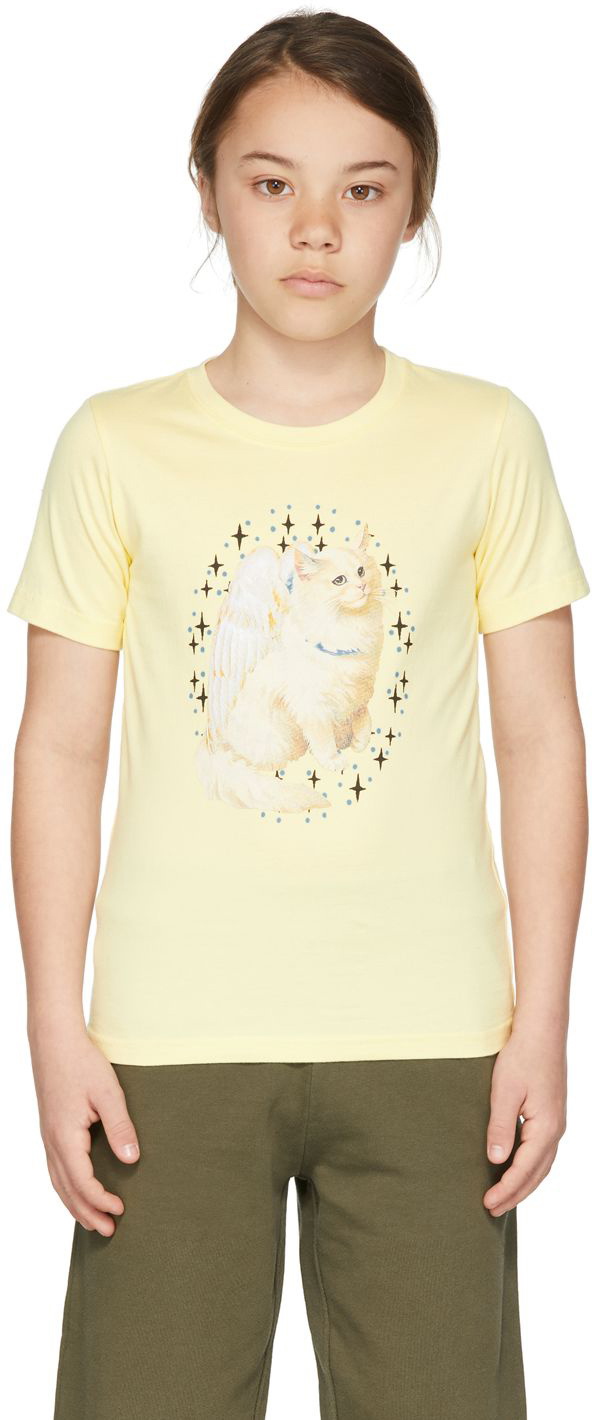 UNDERCOVER Kids Yellow Cat T-Shirt Undercover