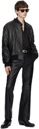 Ernest W. Baker Black Quilted Leather Pants