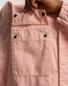 Stone Island Overshirt Brushed Cotton Canvas Pink Overshirts