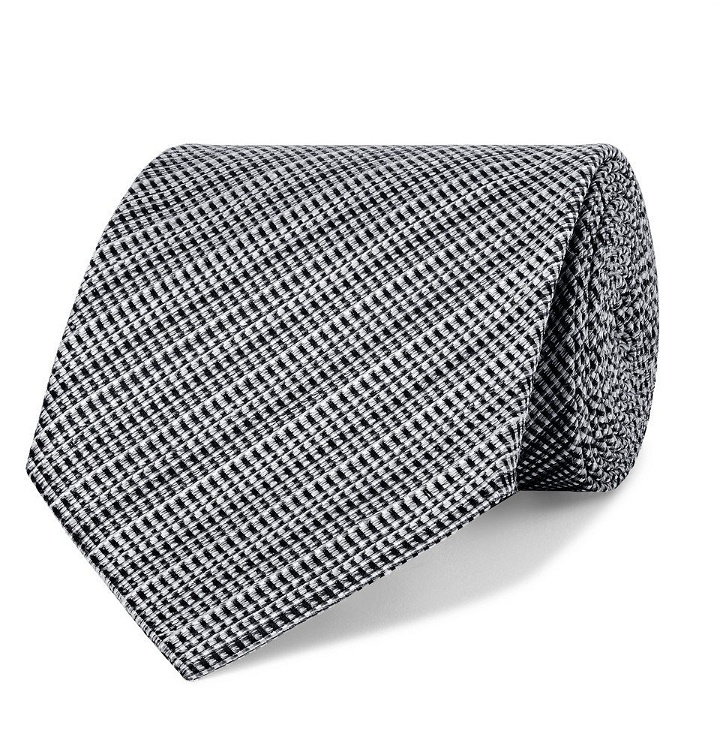 Photo: TOM FORD - 8cm Woven Silk and Linen-Blend Tie - Men - Gray
