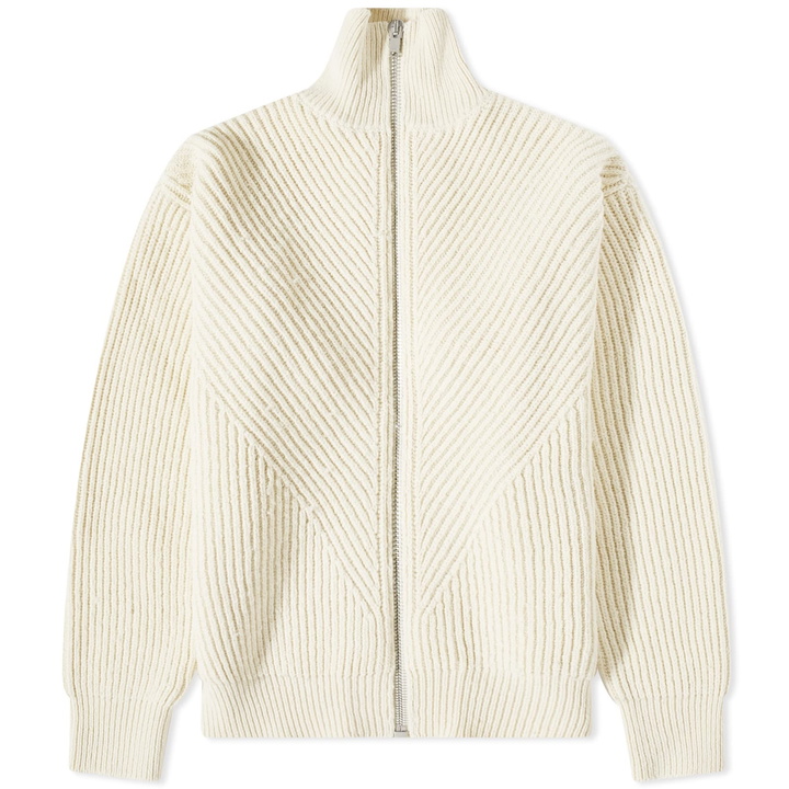 Photo: Jil Sander Men's Full Zip Knit in Natural