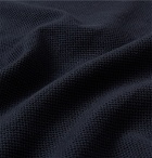 Sunspel - Riviera Slim-Fit Cotton-Mesh Polo Shirt - Men - Navy