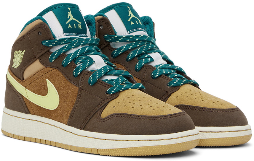Nike Jordan Kids Brown Air Jordan 1 Mid SE Big Kids Sneakers