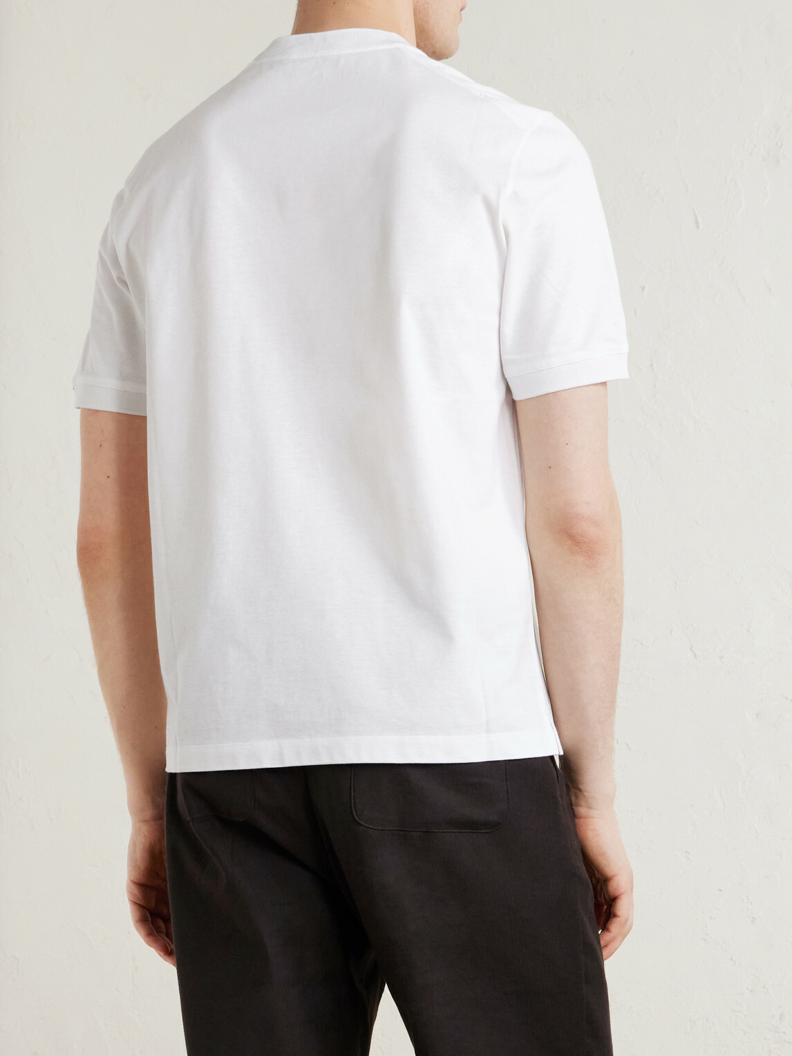 Canali - Cotton-Jersey T-Shirt - White