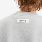 Róhe Men's Logo Sweatshirt in Mid Grey Melange